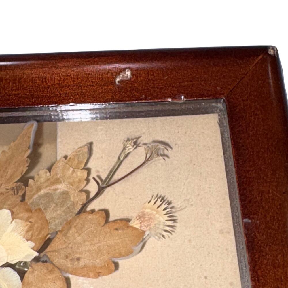 Vintage Bombay Co Musical Jewelry‎ Box Wood Pressed Flowers Plays Love Story - Picture 4 of 9